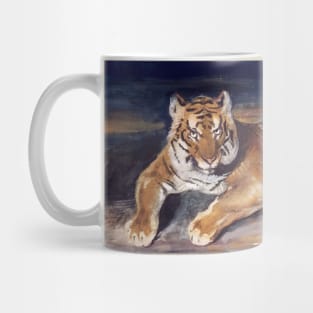 Reclining Tiger by Antoine-Louis Barye Mug